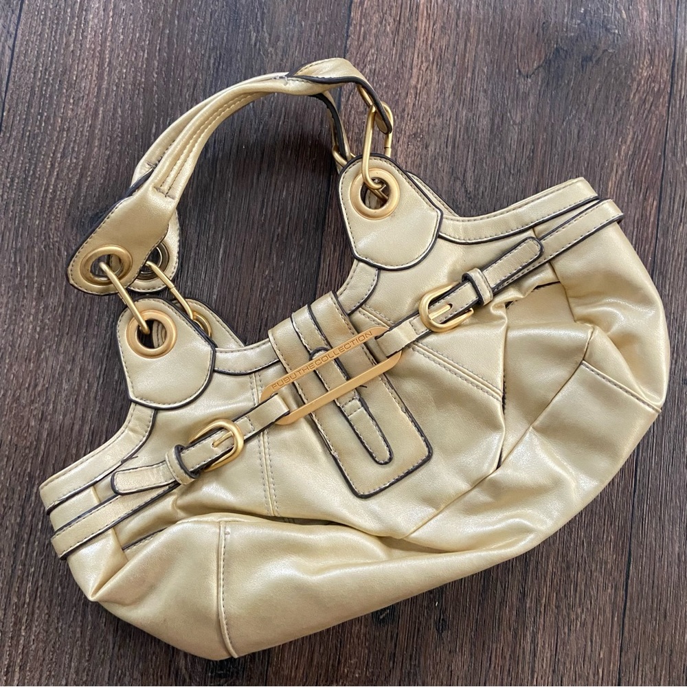 Vintage Y2K Fubu the collection gold shoulder bag handbag purse